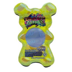 Dank Gummies ~ Yellow ~ 500MG Die Cut Empty Mylar Bag (2022)