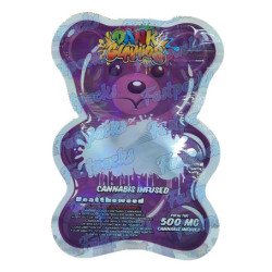 Dank Gummies ~ Purple ~ 500MG Die Cut Empty Mylar Bag (2023)