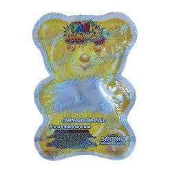 Dank Gummies ~ Yellow ~ 500MG Die Cut Empty Mylar Bag (2023)