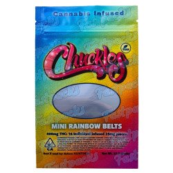 Chuckles ~ Mini Rainbow Belts ~ 400MG/600MG Empty Mylar Bag