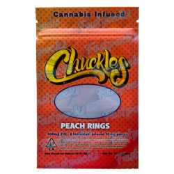 Chuckles ~ Peach Rings ~ 400MG/600MG Empty Mylar Bag